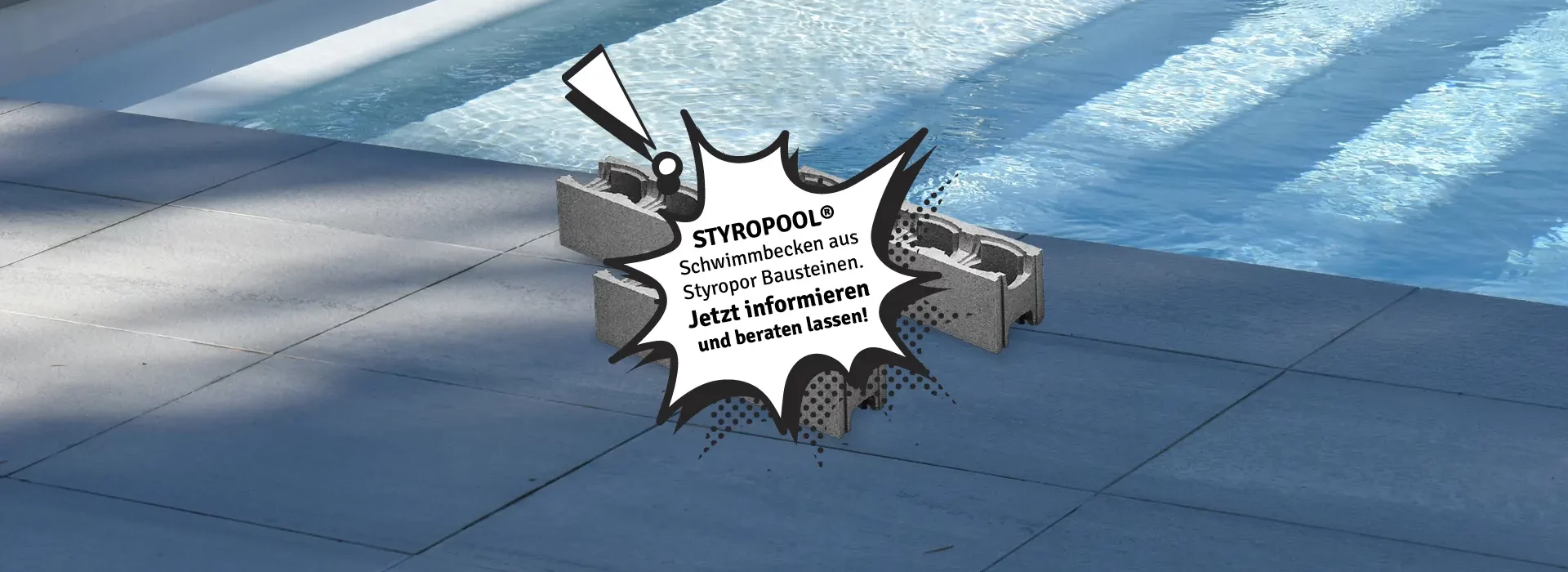 STYROPOOL® - Schwimmbecken aus Steinen gemauert